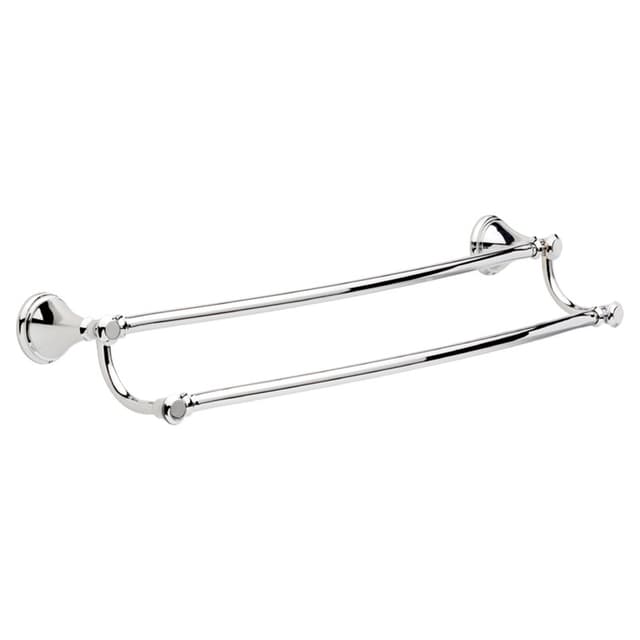 24" Cassidy Double Towel Bar, Polished Chrome