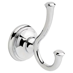 4-21/32" Cassidy Double Towel Hook, Polished Chrome