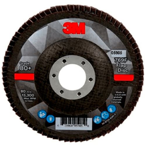 4-1/2" 80+ Grit No Holes 769F Flap Sanding Disc, Ceramic on Polyester