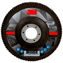 4-1/2" 80+ Grit No Holes 769F Flap Sanding Disc, Ceramic on Polyester