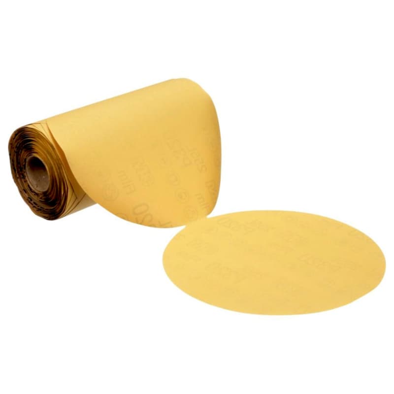 5" PSA 220 Grit No Holes Abrasive Disc Roll, Aluminum Oxide On Film