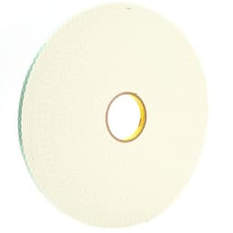 1/2" Off-White Double Coated Urethane Foam Tape, 36 Yard Roll