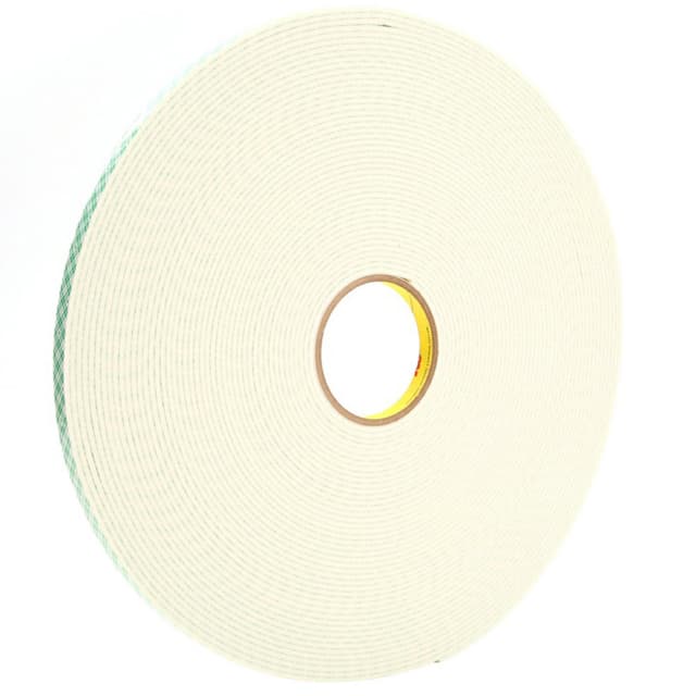1/2" Off-White Double Coated Urethane Foam Tape, 36 Yard Roll