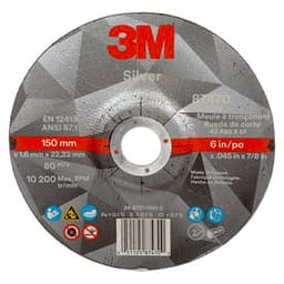 4-1/2" Type T1 36+ Grit Silver Cut Off Wheel for Tube Cutting, Cutting