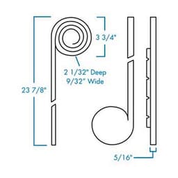 PVC Flush Mount Spiral Tambour Track, White