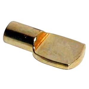 1/4" Steel Spoon Shelf Support, Brass Finish