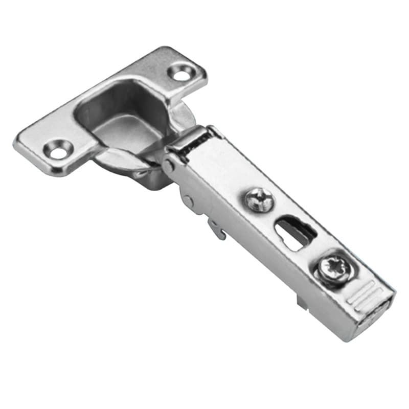 C98 110° Opening Hinge, 45mm Bore Pattern, Self-Closing, Full Overlay, Nickel-Plated, Screw-On