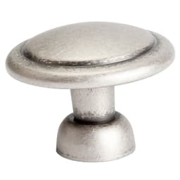 1-3/8" Classic Round Knob, Weathered Nickel