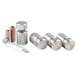 5/8" Diameter x 3/4" Long Standoff Kit, Satin Clear Anodized