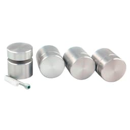 1-1/2" Diameter x 1" Long Standoff Kit, Satin Clear Anodized