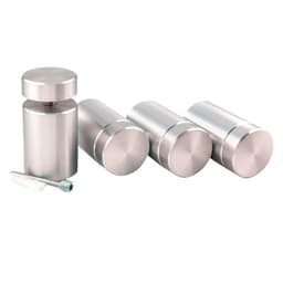 1-1/2" Diameter x 2" Long Standoff Kit, Satin Clear Anodized