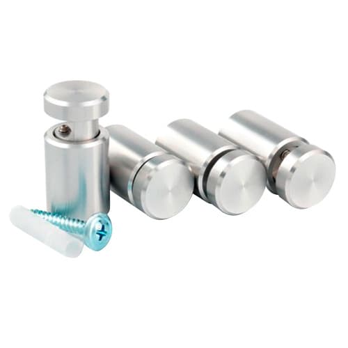 3/4" Diameter x 1" Long Edge Grip Kit, Satin Clear Anodized