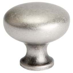1-1/4" Premier Plain Round Knob, Weathered Nickel