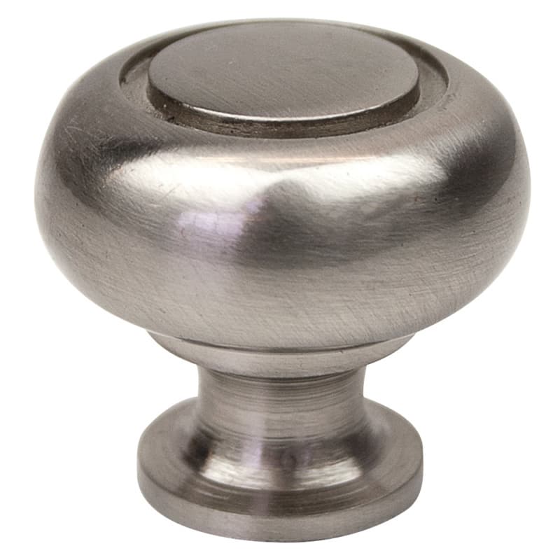 1-1/4" Round Knob, Satin Nickel, 1-1/4" Length