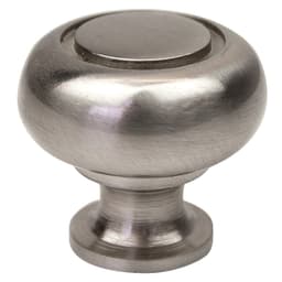 1-1/4" Round Knob, Satin Nickel, 1-1/4" Length
