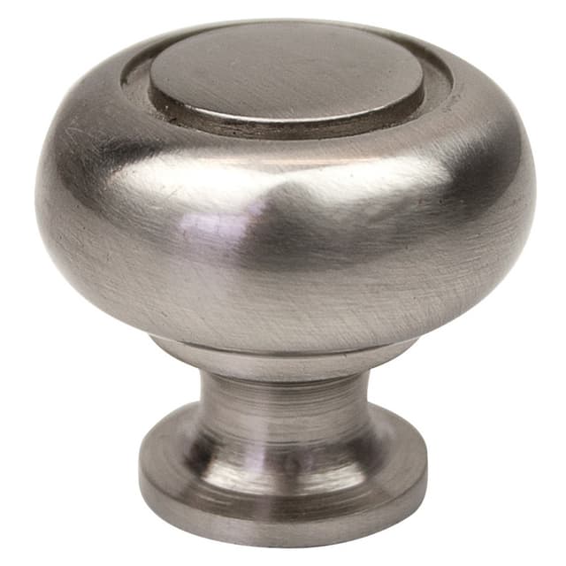 1-1/4" Round Knob, Satin Nickel, 1-1/4" Length