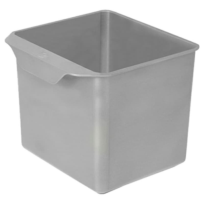 Single 5.3 QT Polystyrene Bin with Small Handle, Silver Gray
