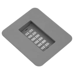 50 QT Waste Container Lid with Filter, Silver Gray
