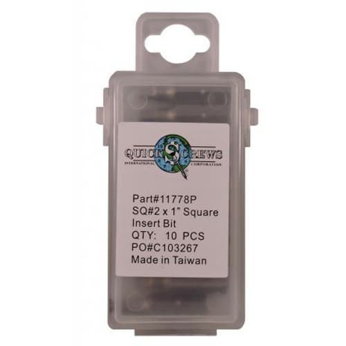 Quickscrews Square Drive Insert Bit