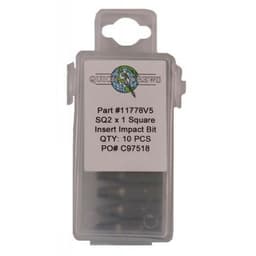#2 x 1" Square Drive Impact Insert Bit (10/Box)