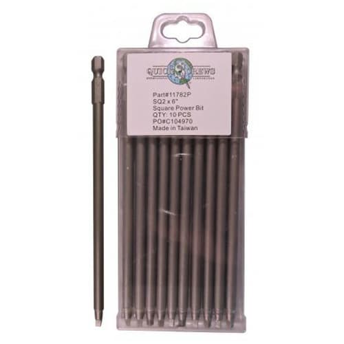 #2 x 6" Square Drive Power Bit (10/Box)