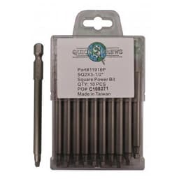 #2 x 3-1/2" Square Drive Power Bit (10/Box)