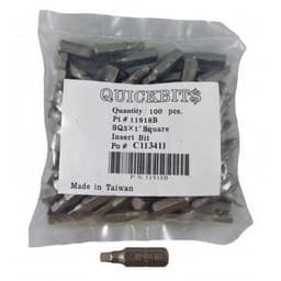 #3 x 1" Square Drive Insert Bit (100/Pack)