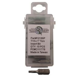 T10 x 1" Torx Drive Insert Bit (10/Box)