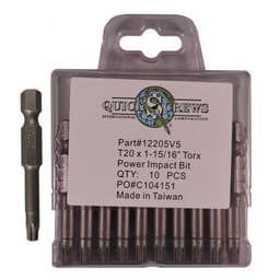 T20 x 1-15/16" Torx Drive Impact Power Bit (10/Box)