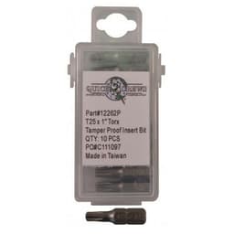 T25 x 1" Torx Tamper Proof Drive Insert Bit (10/Box)