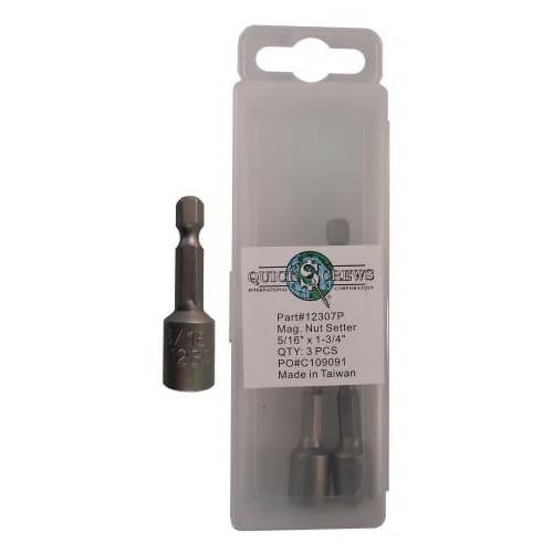 1-3/4" Magnetic Nut Setter, 5/16" Shank (3/Box)