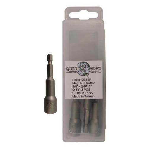 2-9/16" Magnetic Nut Setter, 7/16" Shank (3/Box)