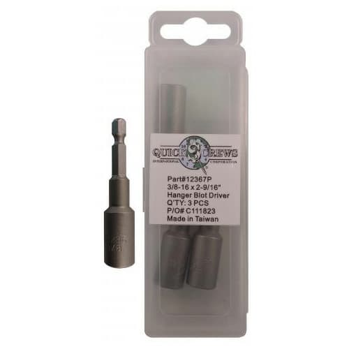 2-9/16" Hanger Bolt Driver, 3/8" Shank (3/Box)