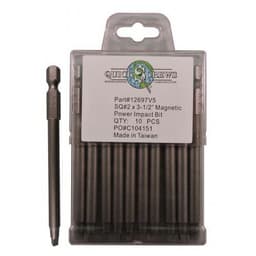 #2 x 3-1/2" Square Drive Magnetic Power Impact Bit (10/Box)