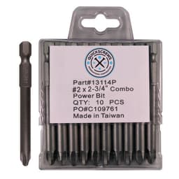 #2 x 1-15/16" Square/Phillips Drive Combo Power Bit (10/Box)