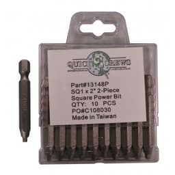 #1 x 2" 2-Piece Square Drive Power Bit (10/Box)