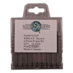 #2 x 2" 2-Piece Square Drive Power Bit (10/Box)