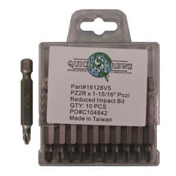 #2 x 1-15/16" Pozi Drive Reduced Impact Power Bit (10/Pack)