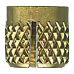#10-32 x 1/4" Knurled Insert, Brass, 500/Pack