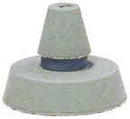 RV4 Rubber Cushion for Glass Shelf Rest, Gray Finish, Bag of 100