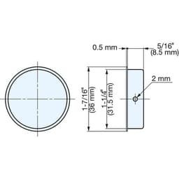 3/8" Recess Pull, Satin