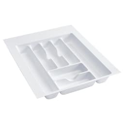 17-1/2" Cutlery Tray, White
