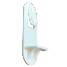 5mm Locking Shelf Clip with 5/8" Shelves, White Finish