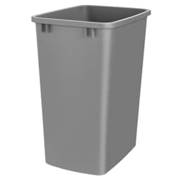 35 QT Replacement Bin for Trash System, Metallic Silver