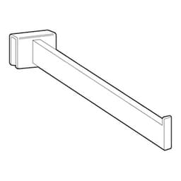 12" Straight Hangrod Faceout, Polished Chrome Finish