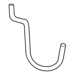 4" Peg J-Hook, Zinc Finish