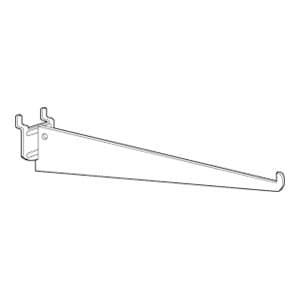 14" Shelf Bracket, Satin Zinc Finish