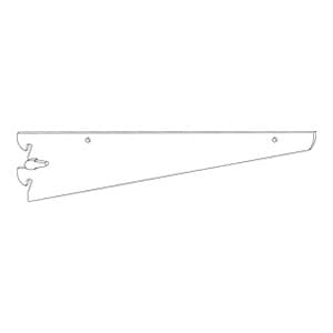 8" RVS32 Shelf Bracket, Satin Zinc/Chrome Finish
