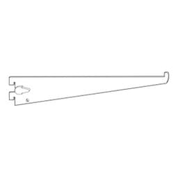 4" RVS42 Shelf Bracket, Satin Zinc Finish