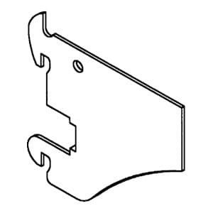 4" RVS725 Left Hand Hangrod Bracket, Polished Chrome